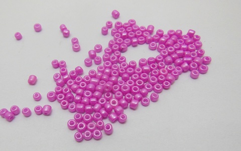 1Bag X 12000Pcs Opaque Glass Seed Beads 3mm Fuschia Color - Click Image to Close